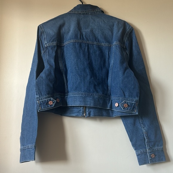 Gap women’s cropped denim jean jacket with zipper size XL new with tags - Picture 8 of 8
